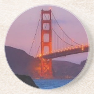 Posavasos De Arenisca Después de puesta del sol hacia fuera en la playa