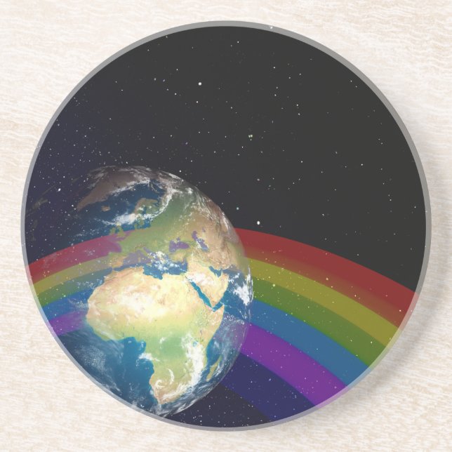 Posavasos De Arenisca día de la Tierra (Frente)