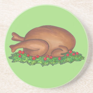 Posavasos De Arenisca Día de Turquía Feliz Día de Acción de Gracias, cen