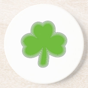 Posavasos De Arenisca Dibujo de Shamrock de San Patricio