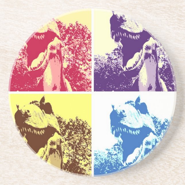 Posavasos De Arenisca Dinosaur T-Rex (Frente)