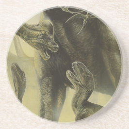 Posavasos De Arenisca Dinosaurios antiguos, Torvosaurus y Brachiosaurus