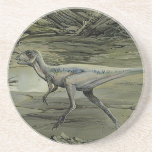 Posavasos De Arenisca Dinosaurios antiguos, un Hypsilophodon del Cretáci
