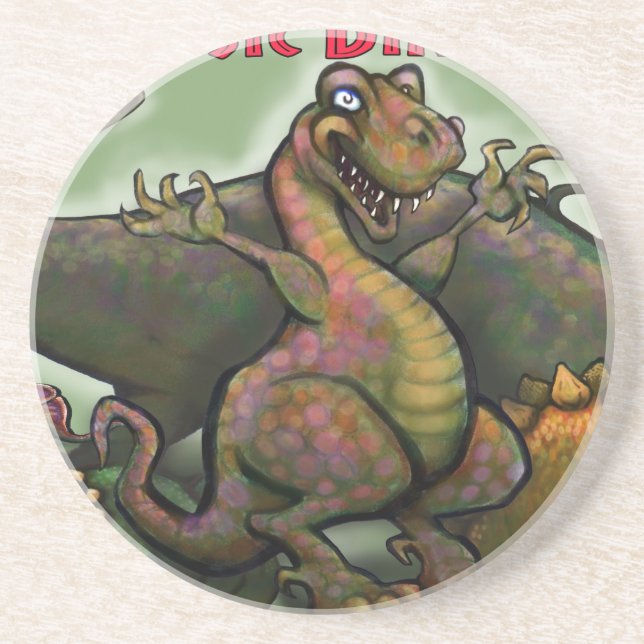 Posavasos De Arenisca Dinosaurios Jurásicos (Frente)