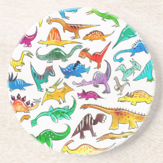 Posavasos De Arenisca "Dinosaurios para práctico de costa de las bebidas