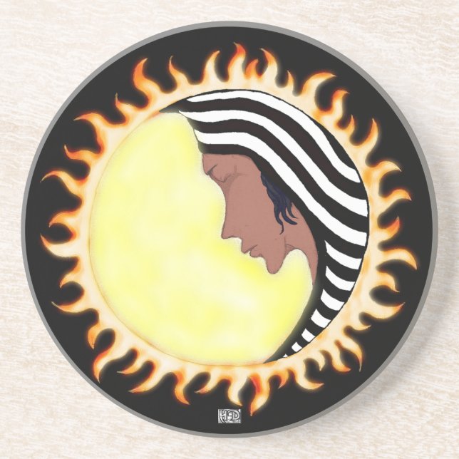 Posavasos De Arenisca Diosa de la Luna 2 (Frente)