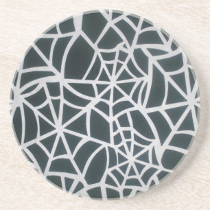 Posavasos De Arenisca Diseñador de Velocidad Web Gótica Negra y Blanca e