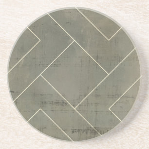 Posavasos De Arenisca Diseño abstracto con formas geométricas