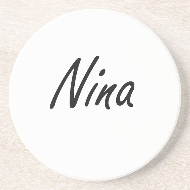 Posavasos De Arenisca Diseño conocido artístico de Nina (Frente)