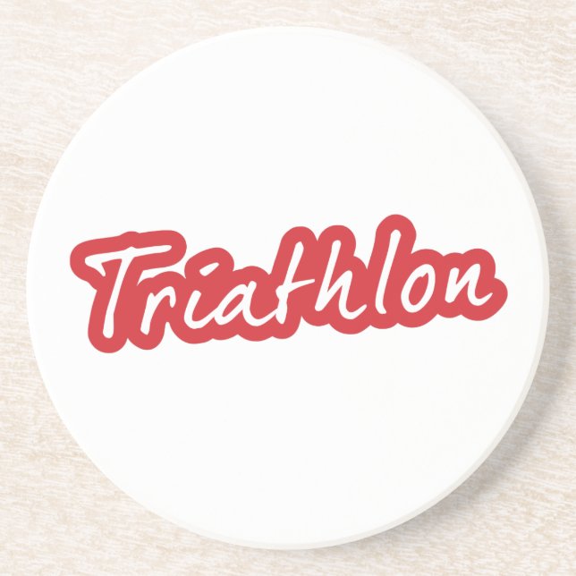 Posavasos De Arenisca Diseño de Guay Triathlon (Frente)