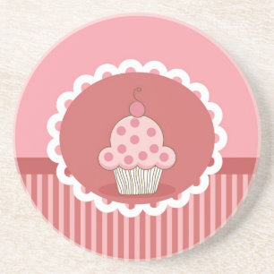Posavasos De Arenisca Diseño rosado de la magdalena