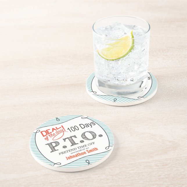 Posavasos De Arenisca Divertidas felicitaciones promovidas para presumir (Lado)