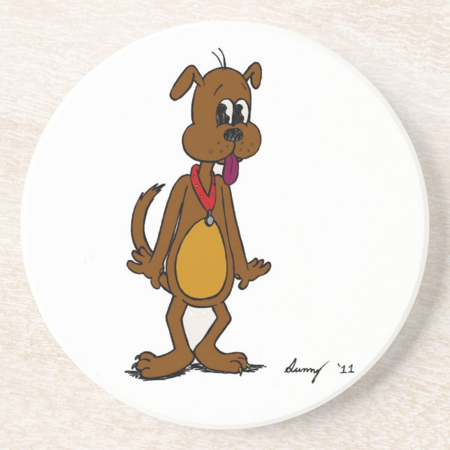 Posavasos De Arenisca Doggy Toon Coaster (Frente)