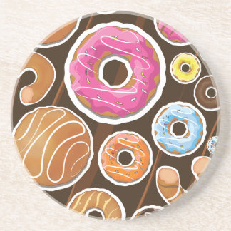 Posavasos De Arenisca Dognuts de dibujos animados lindos