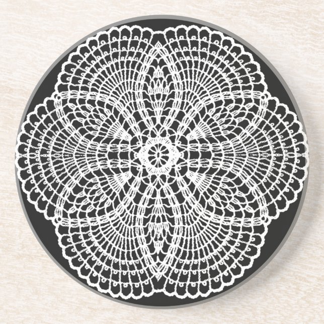 Posavasos De Arenisca Doily Art (Frente)