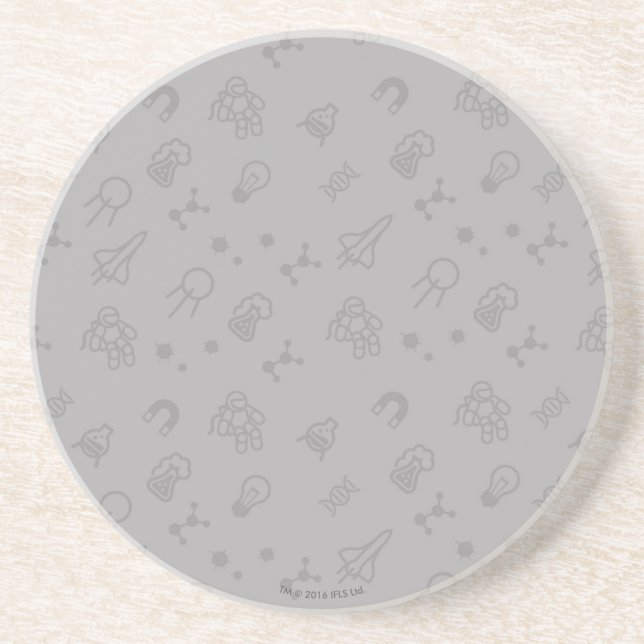 Posavasos De Arenisca Doodles del espacio y de la ciencia (Frente)