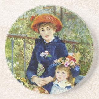 Posavasos De Arenisca Dos hermanas (en la terraza) de Pierre Renoir