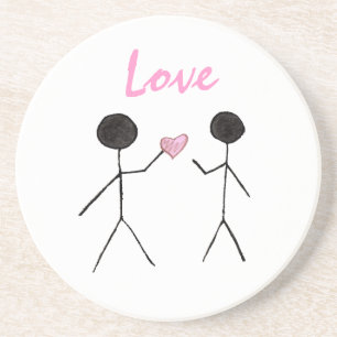 Posavasos De Arenisca Doy mi corazón Coster