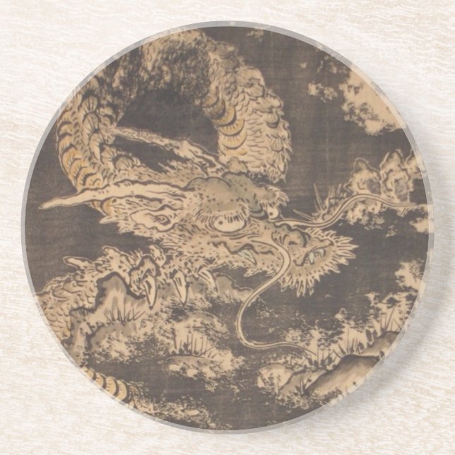 Posavasos De Arenisca Dragón de Isoda Koryusai (Frente)