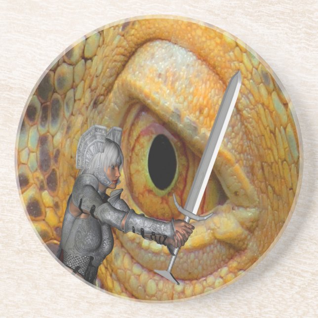 Posavasos De Arenisca Dragon Folk (Frente)
