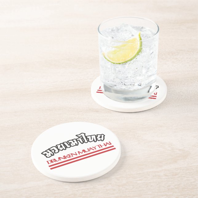 Posavasos De Arenisca Drunken Muay Thai (Lado)