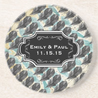 Duck Egg Blue Feather Pattern Bodas Sastres