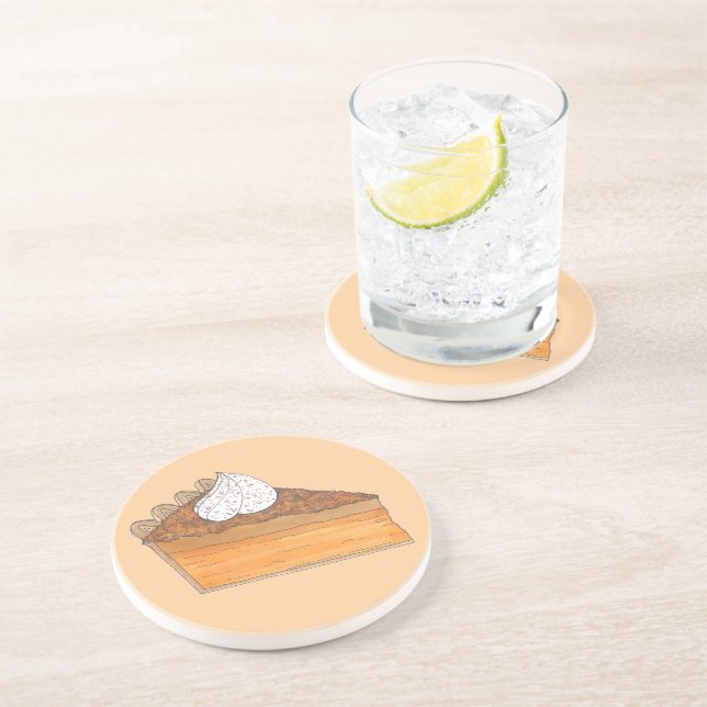 Posavasos De Arenisca Dulce Navidad de comida de cerdo de papa (Lado)