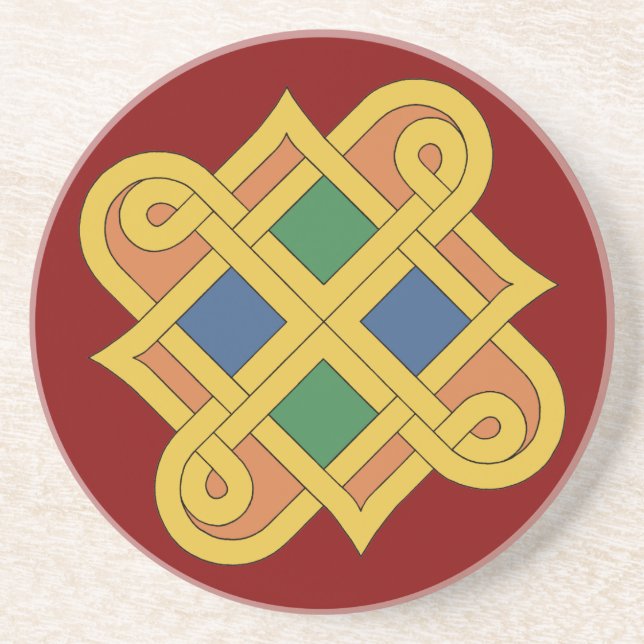 Posavasos De Arenisca Durrow Knotwork 2016 (Frente)