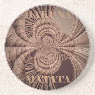 Posavasos De Arenisca Earthy Hakuna Matata Art Print