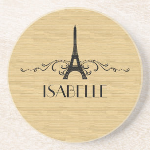 Posavasos De Arenisca Ebony Fourish Francesa