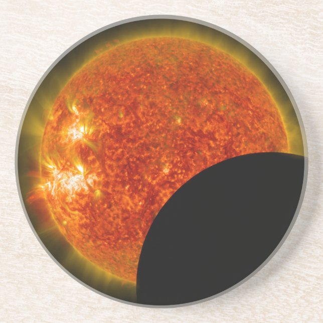 Posavasos De Arenisca Eclipse solar en curso (Frente)
