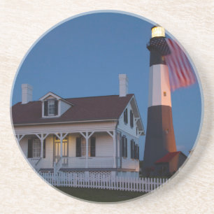 Posavasos De Arenisca EE. UU., Georgia, Isla Tybee, Bandera ondeando