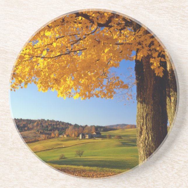 Posavasos De Arenisca EE.UU., Vermont. Granja Escénica Cerca De Woodstoc (Frente)