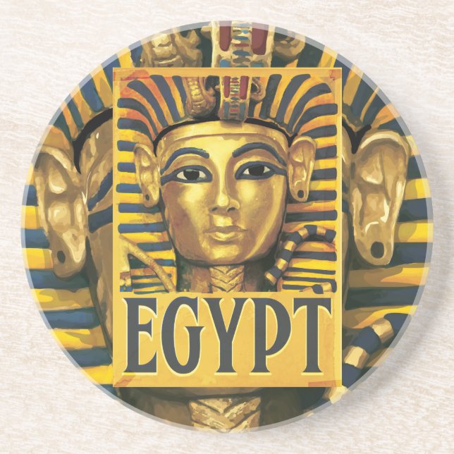 Posavasos De Arenisca Egipto -Tutankamón (Frente)