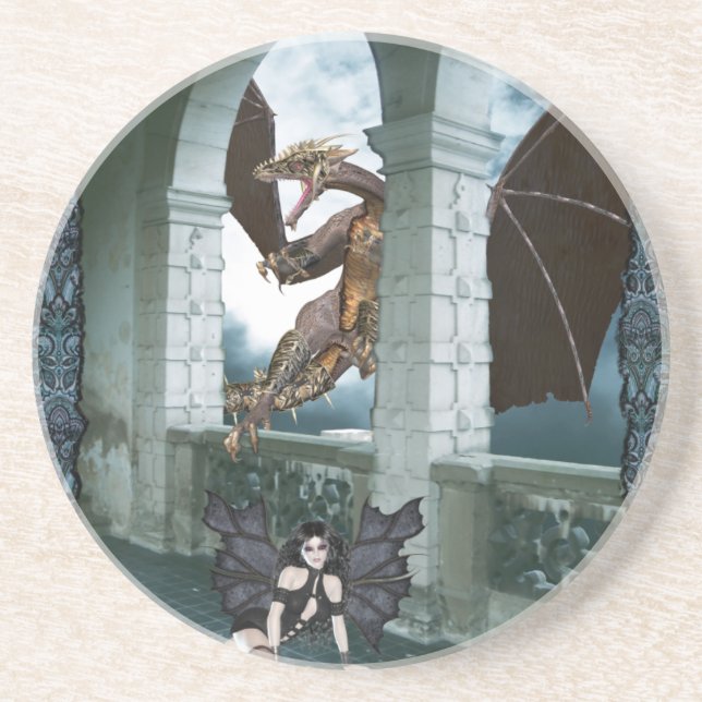 Posavasos De Arenisca El aire del dragón (Frente)