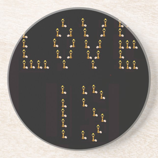 Posavasos De Arenisca El amor es (Frente)