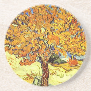 Posavasos De Arenisca El árbol de morera, Vincent van Gogh. Arte vintage