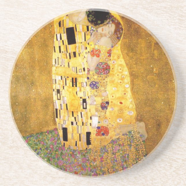 Posavasos De Arenisca El beso Gustav Klimt (Frente)