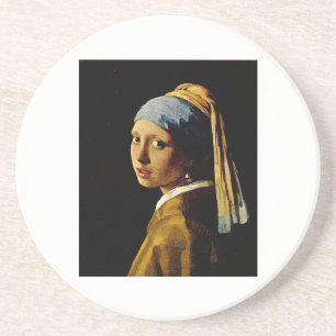 Posavasos De Arenisca El Chica con un turbante/Chica con la Perla