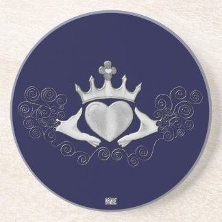 Posavasos De Arenisca El Claddagh (Plata)