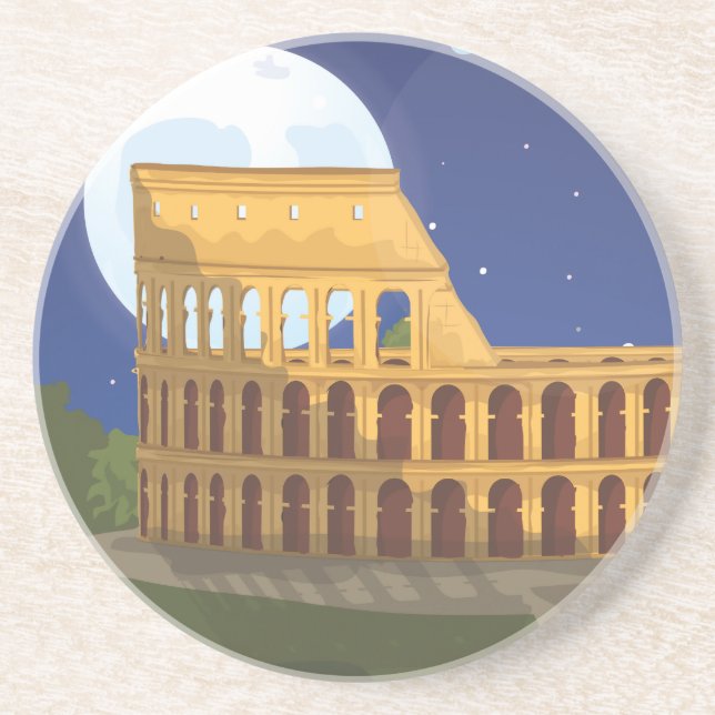 Posavasos De Arenisca El Coliseo de Roma (Frente)