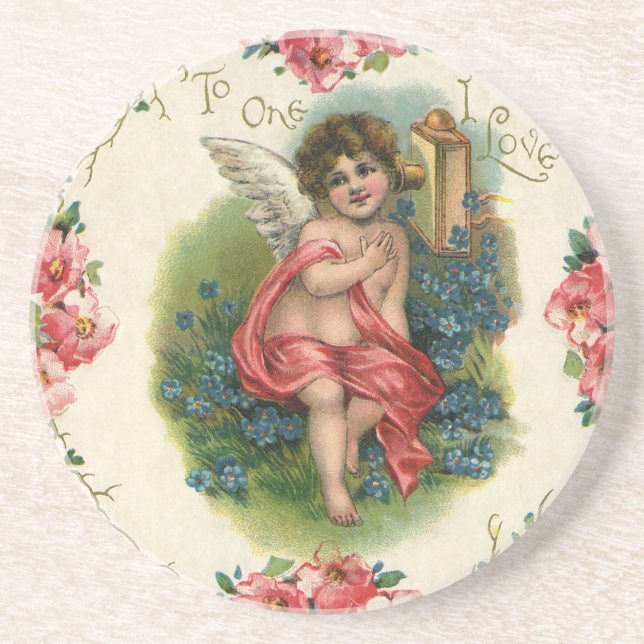 Posavasos De Arenisca El día de San Valentín de la época, Victorian Cher (Frente)