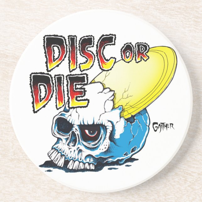 Posavasos De Arenisca El disco o muere (Frente)
