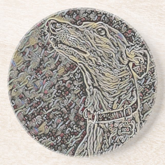Posavasos De Arenisca El galgo de Paisley (Frente)