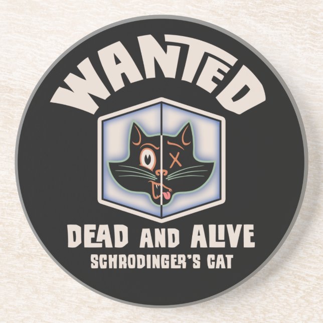 Posavasos De Arenisca El gato de Schrodinger querido (Frente)