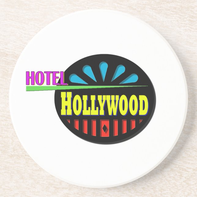 Posavasos De Arenisca ¡El Hotel Hollywood Coaster! (Frente)