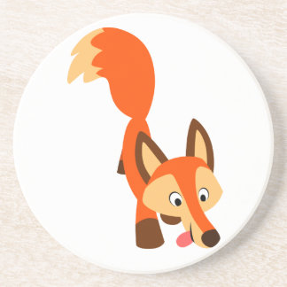 Posavasos De Arenisca El inquisitivo Personalizado Fox Coaster