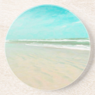 Posavasos De Arenisca El mar de la Playa de Cielo Turquesa