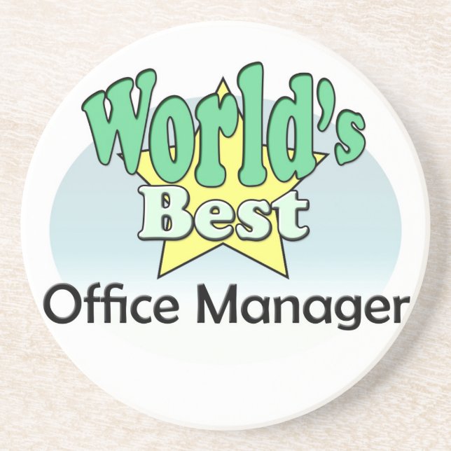 Posavasos De Arenisca El mejor administrador de Office del mundo (Frente)