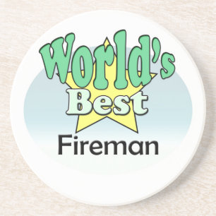 Posavasos De Arenisca El mejor bombero del mundo
